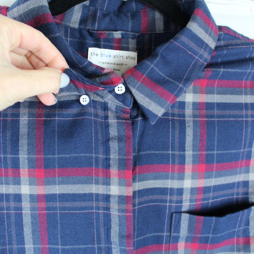 DA 1961 Prince & Mott Flannel ShirtDress w Pockets - Picture 3 of 8